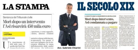 Malasanità Savona - Avv. Gabriele Chiarini - Rassegna Stampa